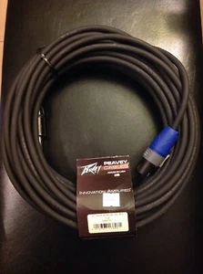 Peavey 50'14Ga Black Matte Pvc Jacket Spkcbl Nl2Fc 1/4" Speaker Cable 582780 New - Picture 1 of 3