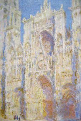 Claude Monet Rouen Cathedral West Facade Sunlight Impressionist Poster 12x18 - Image 1 of 3