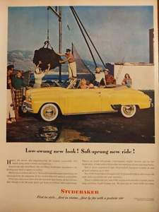 1948 Vintage Studebaker automobile regal print ad.  Yellow convertible  - Picture 1 of 1