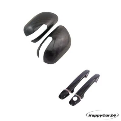 Carbon Fiber Cover Trim Side Mirror + Door Handle For 11-2016 Scion TC Hatchback Foto 1 de 4