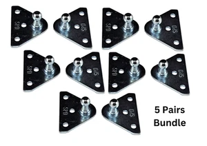 JR Products BR-1020 10mm Flat Gas Spring Mounting Bracket (5 Pairs) - Picture 1 of 3