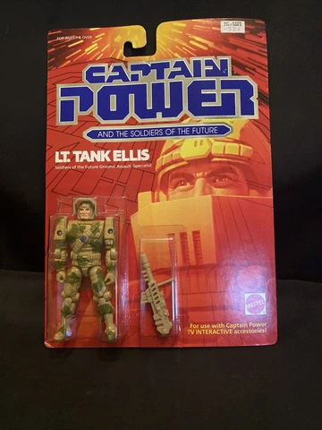Captain Power 1987 LT TANK ELLIS vintage mattel action figures complete 1986 moc Cover
