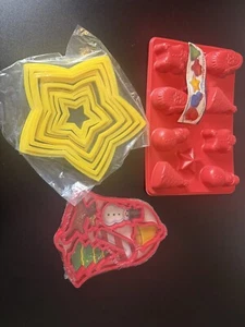 Vintage 90s Jello Mold Christmas Santa Tree Star Multiple NEW NOS SEALED Lot  - Picture 1 of 8