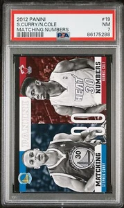 2012 Panini Matching Numbers #19 S.Curry/N.Cole Matching Numbers PSA 7 - Picture 1 of 2