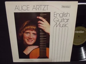 ALICE ARTZT - ENGLISH GUITAR MUSIC LP RARE 1981 UK MERIDIAN, MODERN CLASSICAL - Picture 1 of 6