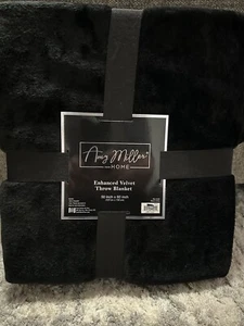 Throw Blanket 50 X 60 In. Very Soft Black New With Tags - Picture 1 of 3