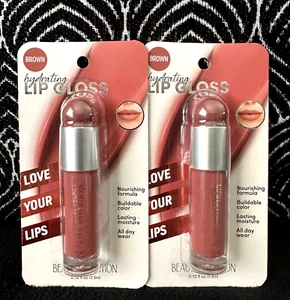 2pk BEAUTY INTUITION BROWN LIQUID LIPSTICK VELVETY SMOOTH RICH COLOR LIP GLOSS - Picture 1 of 10