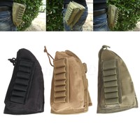 RifleShotgun Buttstock Shell Cheek Rest Ammo Holder Stock Pouch Pad Sports Tool