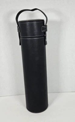 Fine Leather Cylindrical Document or Wine Bottle Holder - Image 1 of 4