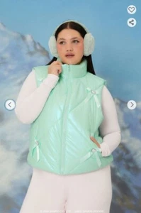 Hello Kitty x Forever 21 Puffer Vest Mint Green NEW WITH TAG (SIZE 0X) - Picture 1 of 8