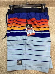 ZeroXposur Swim Trunks Size Small Swimming Trunks Blu Stripe UV Protection NEW - Picture 1 of 4