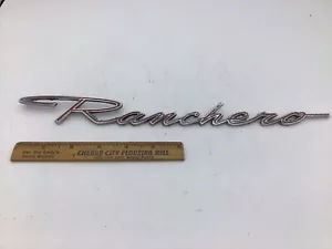 OEM 1968 FORD RANCHERO RED SCRIPT EMBLEM C8OB-6642528-A C80B Badge Nameplate V9 - Picture 1 of 4