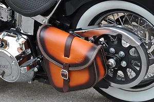 SWINGARM BAG FOR HARLEY DAVIDSON SOFTAIL FAT BOY, BREAKOUT, SLIM - Picture 1 of 7
