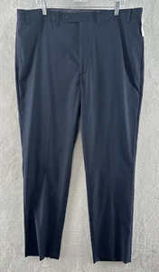 Calvin Klein Pants Mens 40x32 Slim Fit Blue Flat Front Dress Pants - Picture 1 of 7