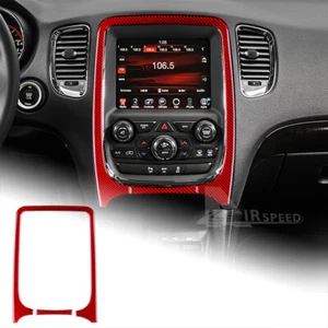 Red Center Control Console Cover Carbon Fiber Sticker For Dodge Durango 14-2020 - Imagen 1 de 6