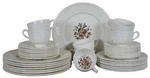 38 Pc Antique Wedgwood Conway Edme China Dinner Service Set Floral AK8384  - Picture 1 of 12