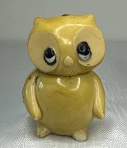 Vintage Anthropomorphic Owl Figurine Miniature HONG KONG Mid Century - Picture 1 of 8