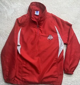 Ohio State Buckeyes Windbreaker Jacket 1/4 Zip Pull Over Pockets Men's Small - Picture 1 of 5