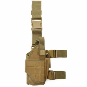 Military Drop Leg Holster Tactical Thigh Pistol Gun Pouch Right Hand Adjustable - Picture 1 of 12