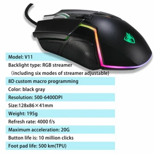 [New 2020 Version] RGB Mouse (Mouse Pad & Bungee Included) for Gaming & Working - Picture 1 of 9