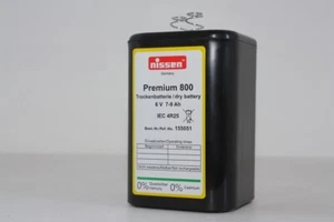 1 x NISSEN Premium 800 Federbatterie Blockbatterie 4R25C 6V / 7-9Ah - Bild 1 von 1