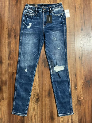 High Rise Skinny Flying Monkey Morrison Premium Jeans Distressed Wash Size 28 - Image 1 of 4