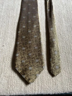 Men’s tie 59” Robert Talbott Nordstrom Gold, Silk Made In USA - Image 1 of 4