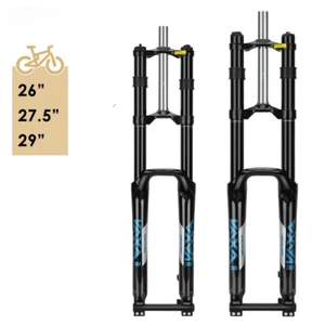 Mountain Bike Suspension Air Fork 26/27.5/29in DH Bicycle Hydraulic Front Fork - Picture 1 of 19