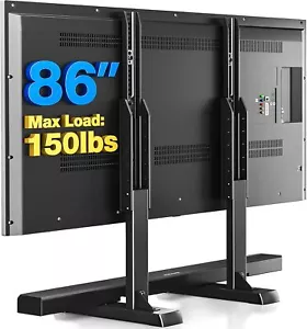 A desktop TV stand with adjustableTVlegs and aTVstand base with cable management - Picture 1 of 9