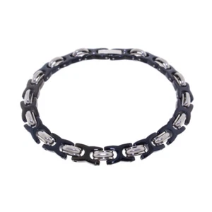 Pulsera X Link de 8,5" enchapada en acero inoxidable y negro para hombre - Imagen 1 de 2