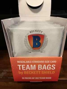 Beckett Shield Team Bags wiederverschließbare Hüllen 15 Packungen à 100 - 1500 insgesamt - Bild 1 von 1