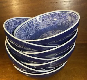 Sigrid Olsen Ciotole in Melamina 8" Blu Batik Set di 7 - Foto 1 di 6