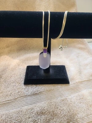 Ожерелье регулируемое слайд серебристого цвета Kendra Scott Inez темно-серое кошачий глаз - Изображение 1 из 4