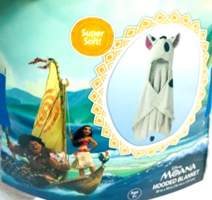 Disney *MOANAS PIG PUA HOODED** Super Soft Plush Throw Blanket 30X50 NWT - Picture 1 of 4