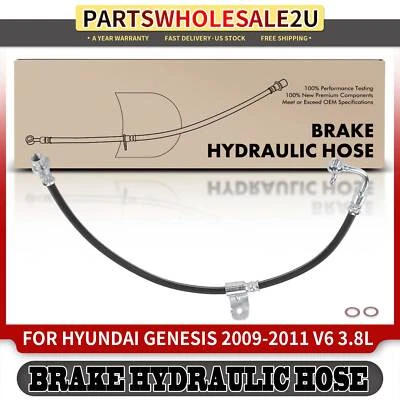 New Front Left Side Brake Hydraulic Hose for Hyundai Genesis 2009 2010 2011 3.8L - Image 1 of 4