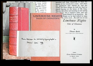 1916 Presentation Copy dedication 1st Edition Thomas Burke Limehouse Nights - Picture 1 of 1