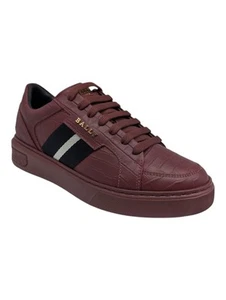 Bally Marell 6300464 Men's Heritage Red Embossed Leather Sneakers MSRP $550 - Picture 1 of 6