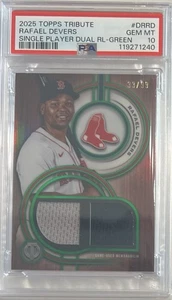 2025 Topps Tribute Rafael Devers /99 Dual Relic Green #DRRD PSA 10 - Bild 1 von 2