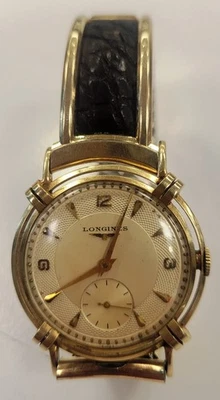 Longines 1952 sub-segundo oro 14k con asas anudadas Foto 1 de 4
