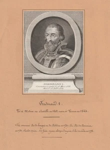 c1780 Kaiser Ferdinand I. HRR * Kupferstich-Porträt von Sornique - Picture 1 of 1