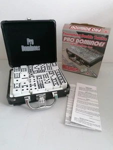Pro Dominos Tournament Double Twelve In Aluminum Case Cardinal 91pc - Picture 1 of 13