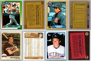 Darrell Evans 4 Card Lot - Atlanta Braves San Francisco Giants Detroit Tigers - Picture 1 of 1