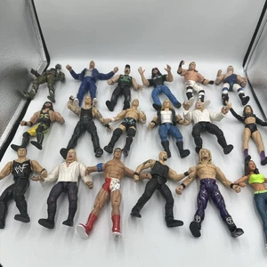 Lote de 18 figuras de lucha libre de colección WWF WWE 1996-2000 con bonificación - Imagen 1 de 22