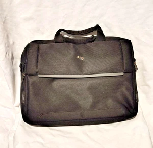 CJ solo laptop/messenger bag, black, breifcase multiple pockets - Picture 1 of 11