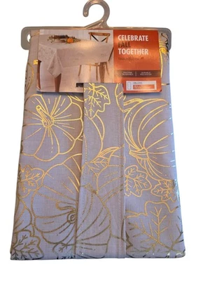 Nuevo Mantel Oblongo Hojas de Calabaza Tonal Celebrate Fall Together 60x102 Kohls Foto 1 de 4