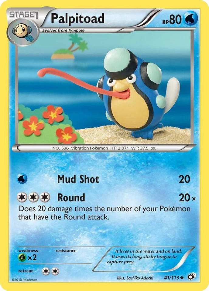 Pokémon TCG Palpitoad Legendary Treasures 41/113 Uncommon NM/M Water Vibration - Image 1 of 1