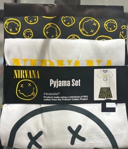 Set pigiama uomo Nirvana Smiley Face taglie UK taglia XS-2XL - Foto 1 di 2