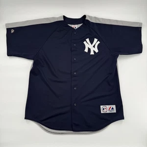 New York Yankees Jersey Mens XL Blue Gray MLB Baseball Rodriguez 13 Majestic USA - Picture 1 of 9