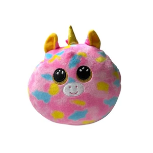 Ty Squish-A-Boos Plush Fantasia Pink Unicorn 10" Squishy Beanie Candy Color May8 - Picture 1 of 5