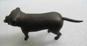 Banco Mecánico Original Antiguo JUDD de Hierro Fundido Perro Toro de Pie Años 1880 ¡RARO! - Imagen 1 de 11